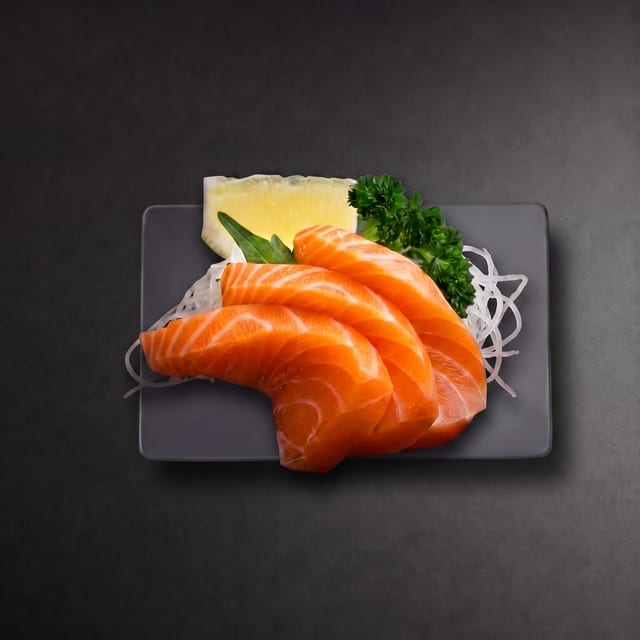 Salmon Sashimi.