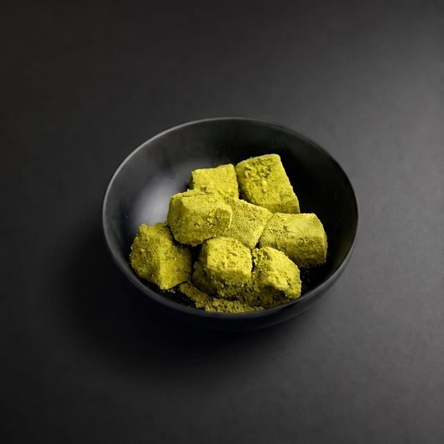 Matcha Warabi Mochi.