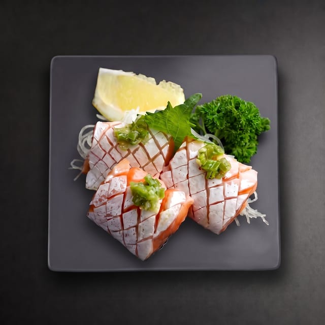 Salmon Toro Sashimi.